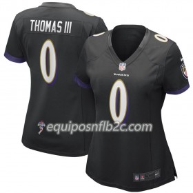 Camiseta Mujer NFL Baltimore Ravens Earl Thomas 0 Nike Negro 
